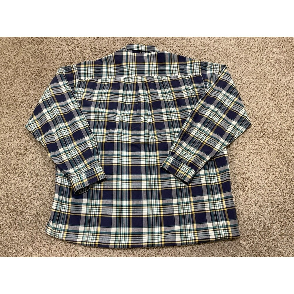 Cinch Western Shirt Men's Size 2XL Green Yellow Long Sleeve Button Down Cotton - Picture 5 of 5